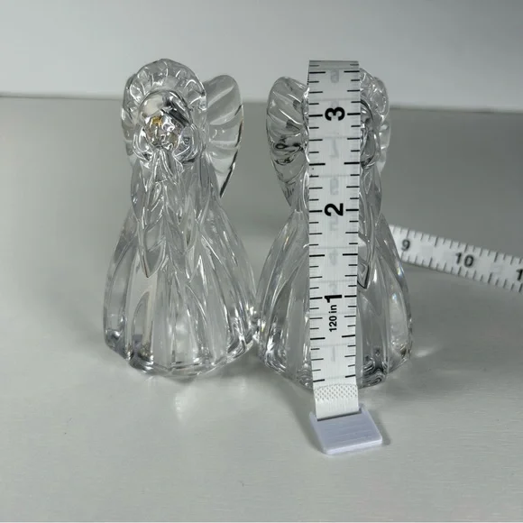Gorham Crystal Pair of Angel Salt & Pepper Shakers Germany Christmas Vintage - Picture 5 of 6